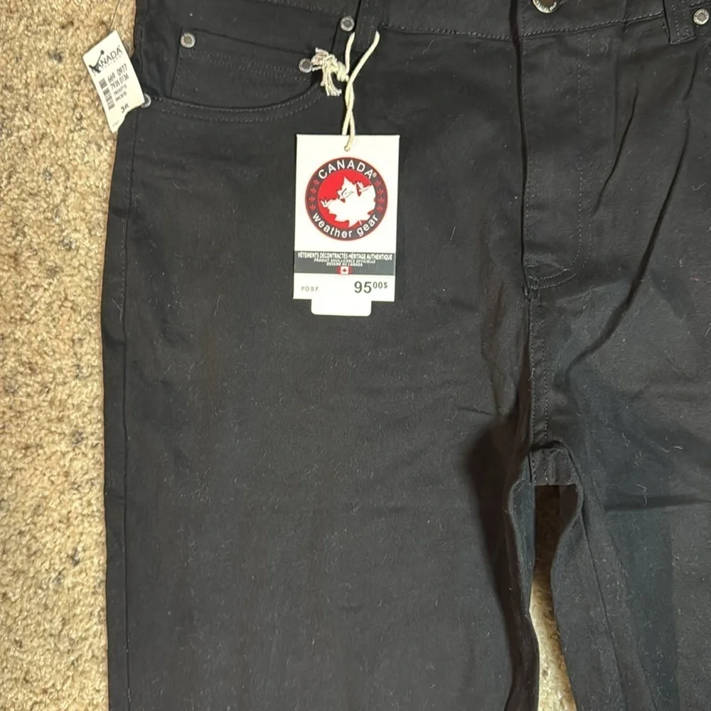 Canada Weather gear black authentic Heritage sport pants size 36 NWT